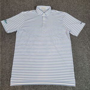 Holderness & Bourne The Sutton Mens Golf Polo Shirt Size L  Blue Surfside.
